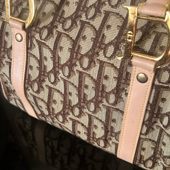 Vintage CHRISTIAN DIOR Tan/Brown Trotter Mini Boston Bag-RARE - Picture 9 of 15